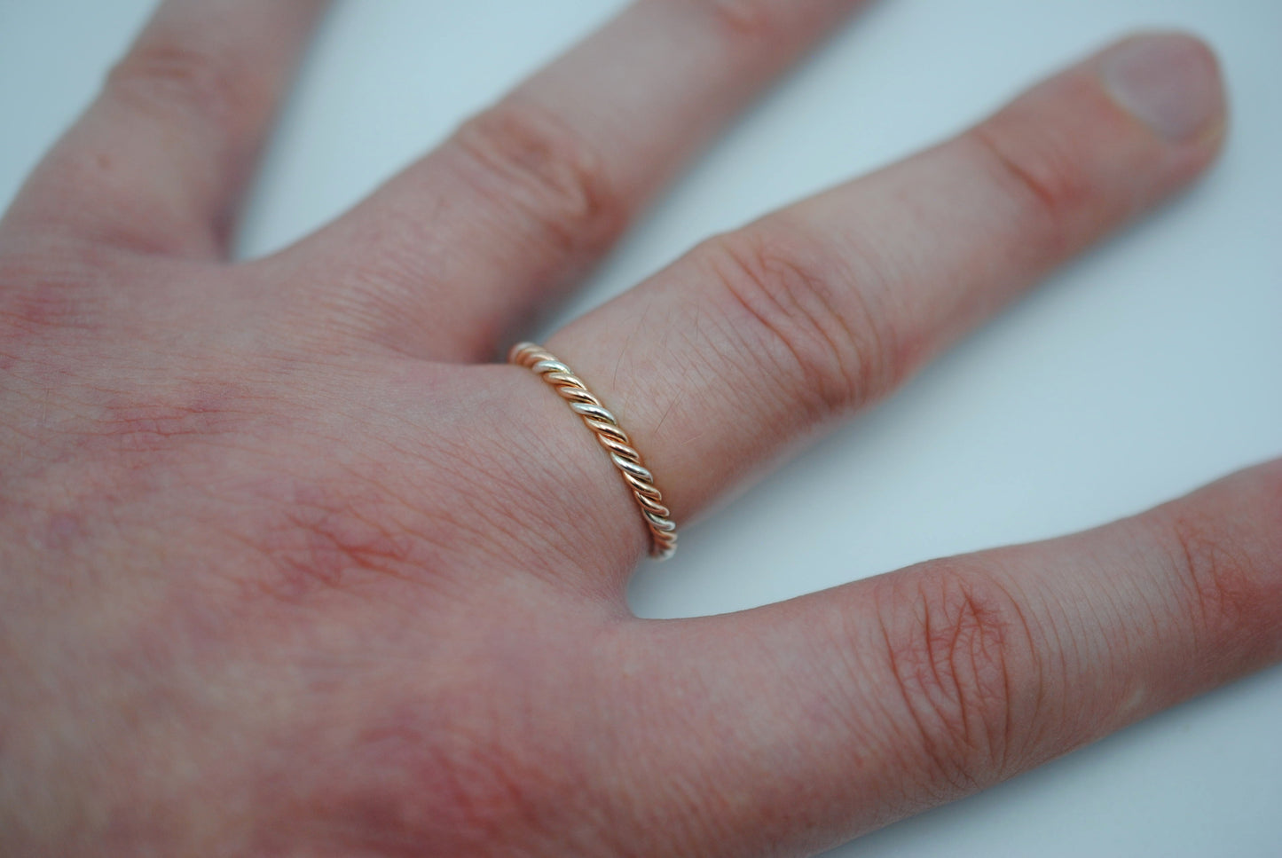 Three Tone Rope Ring