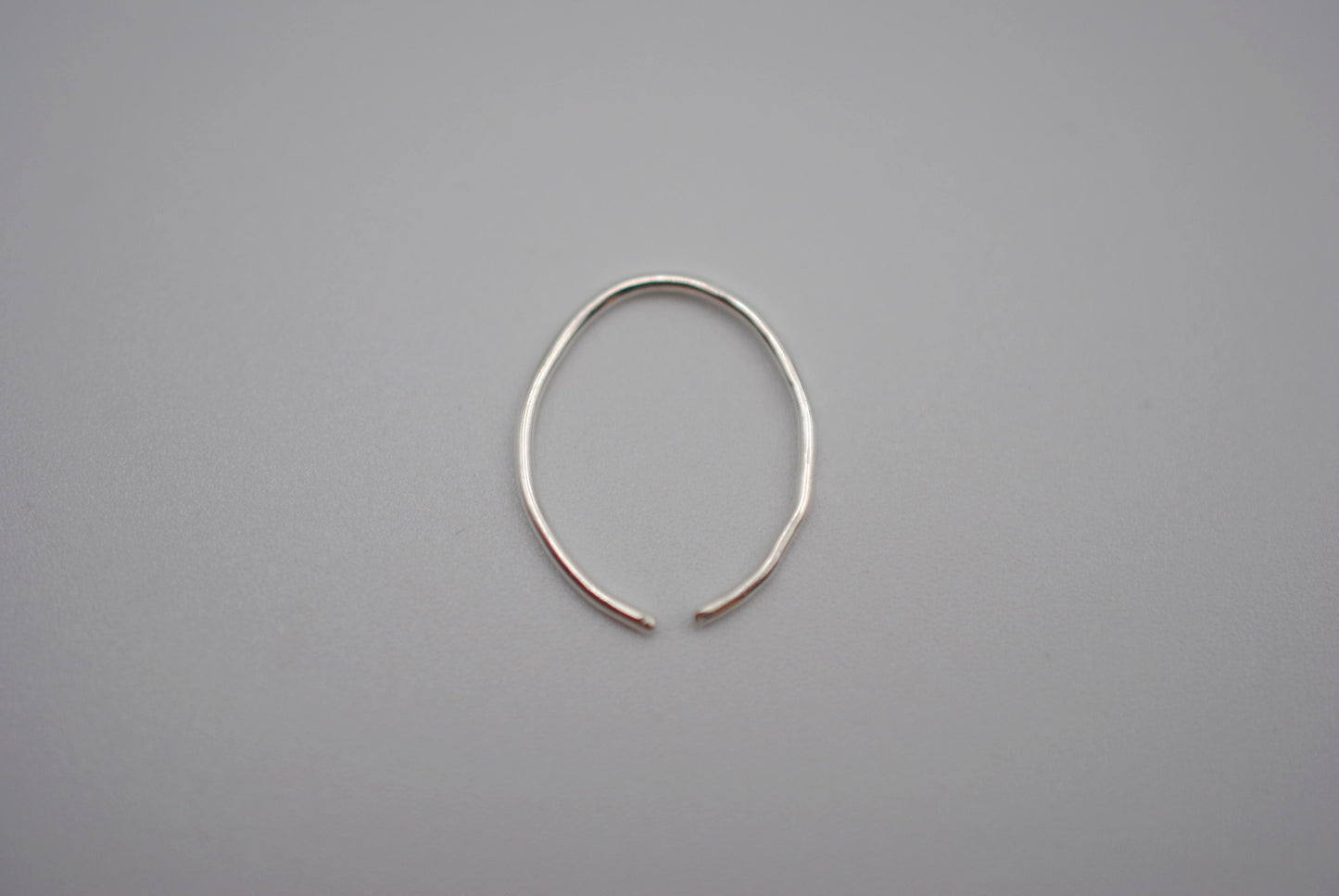 Tiny Silver Open Hoop Earrings
