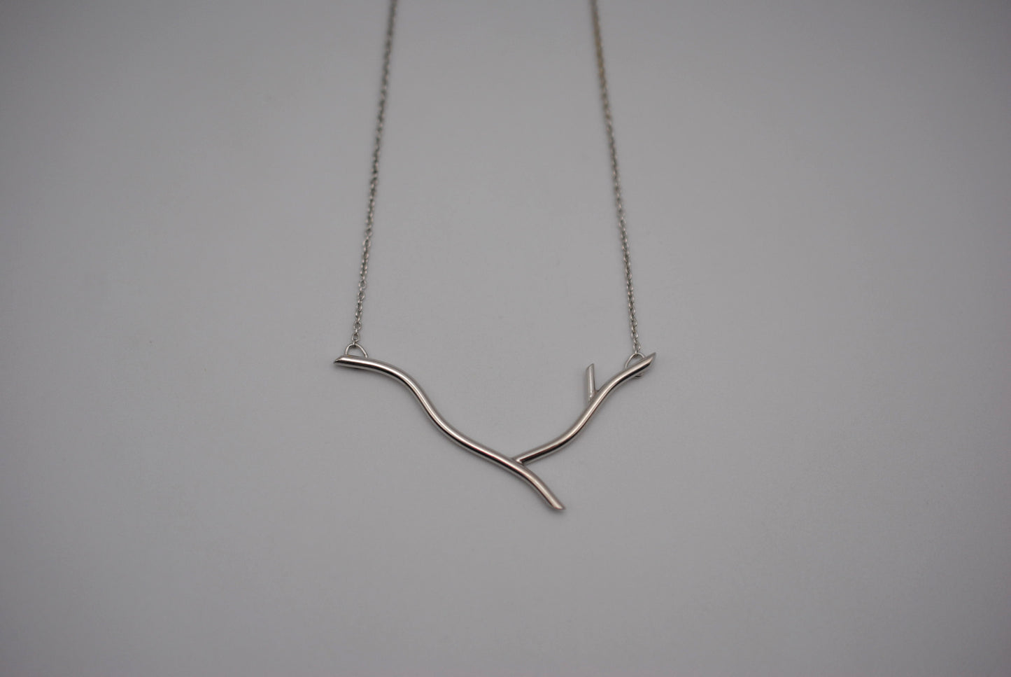 Twig Rhodium Roots Necklace