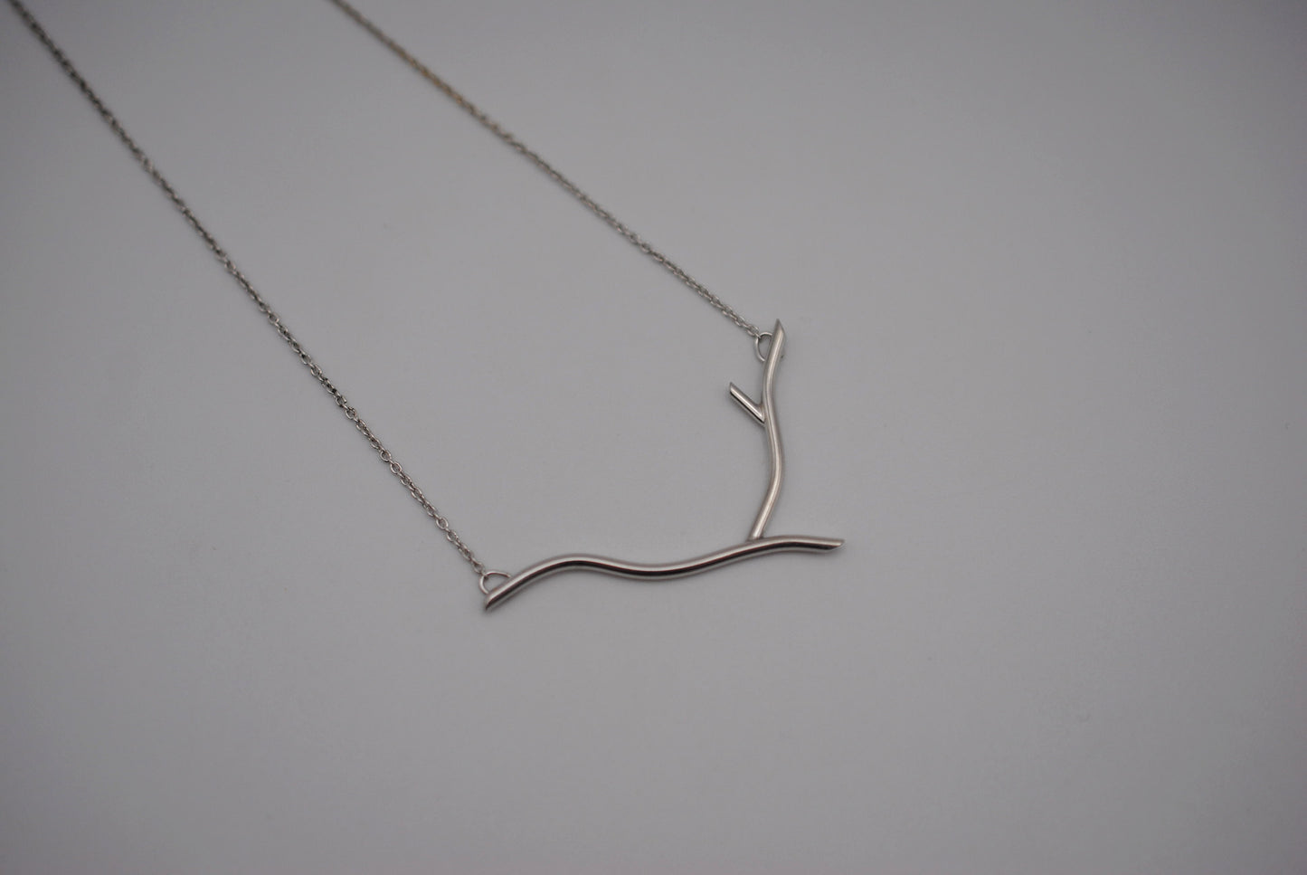 Twig Rhodium Roots Necklace
