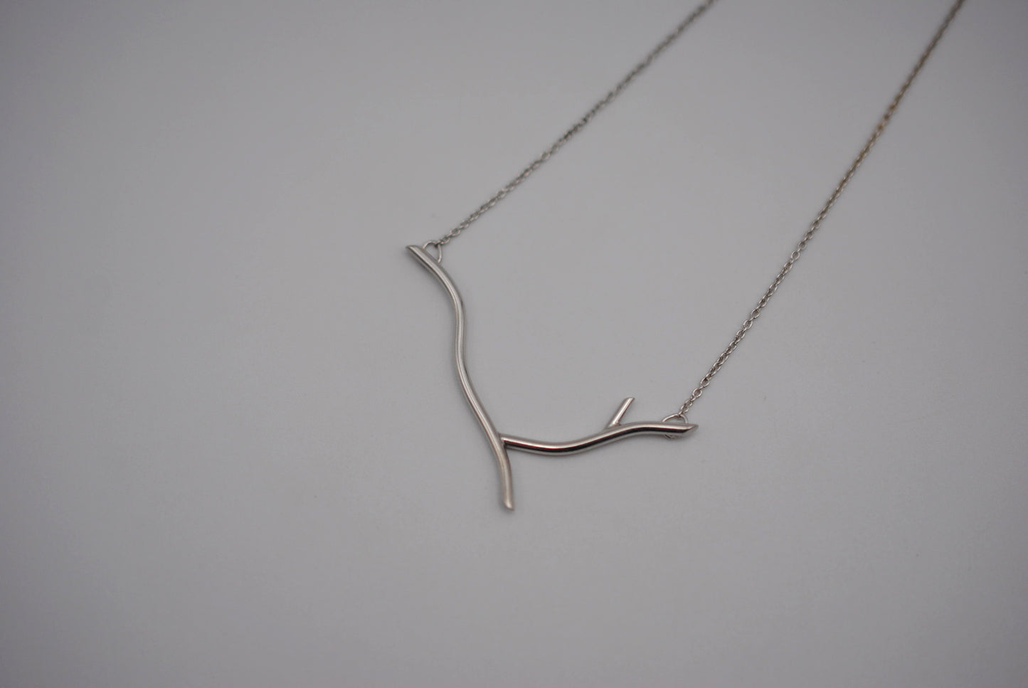 Twig Rhodium Roots Necklace