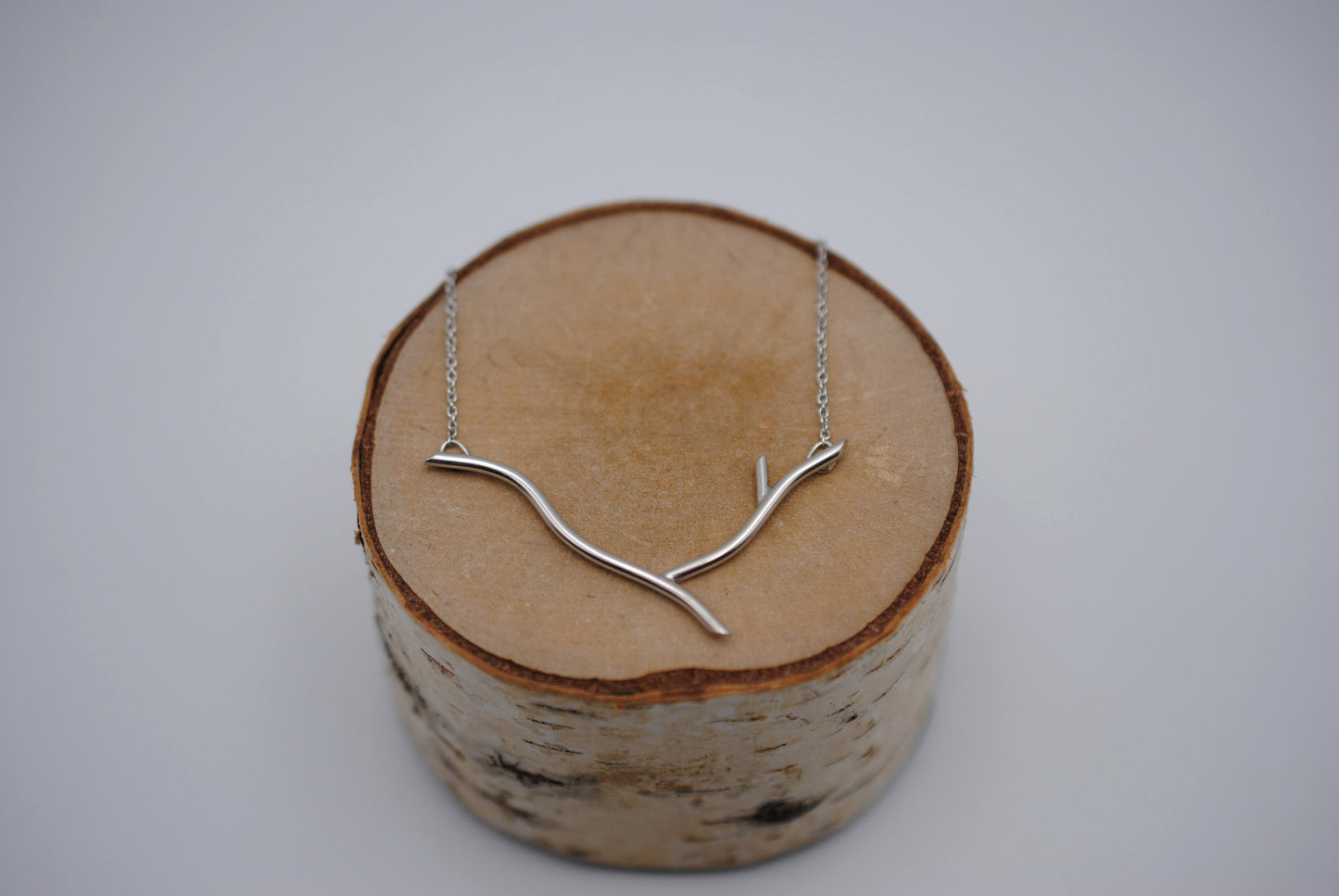 Twig Rhodium Roots Necklace