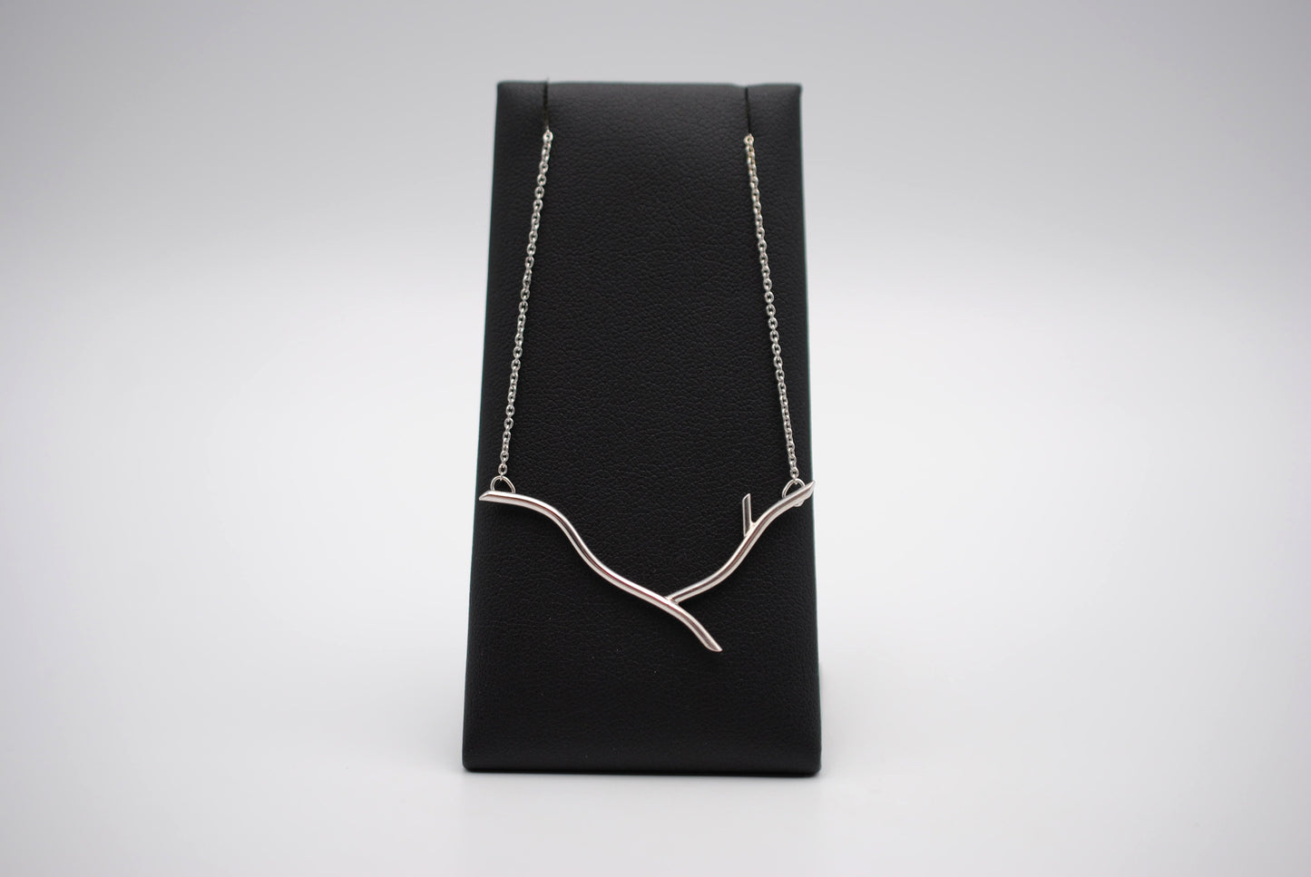 Twig Rhodium Roots Necklace