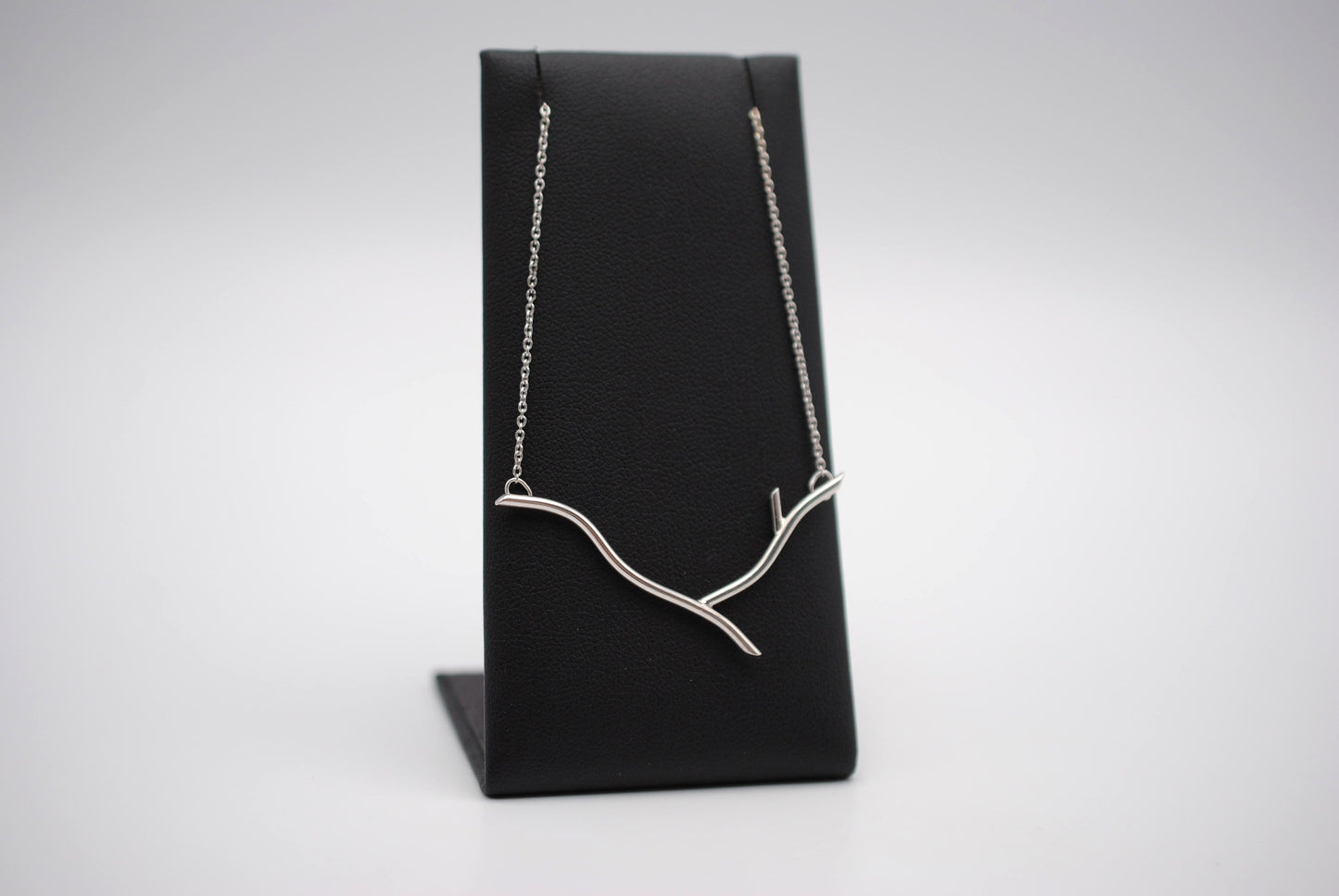 Twig Rhodium Roots Necklace