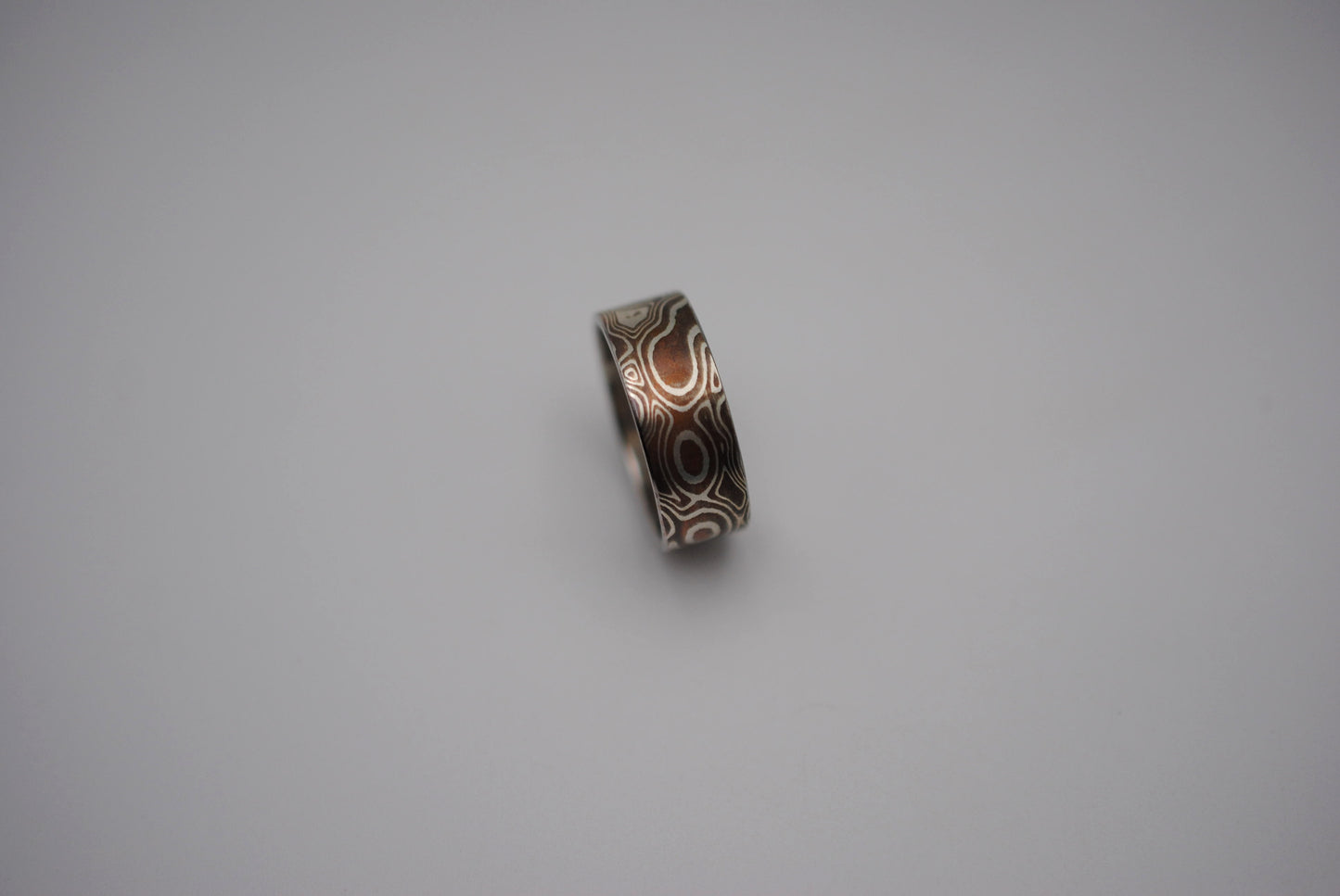 Mokume Gane: Silver and Copper Medium Ring