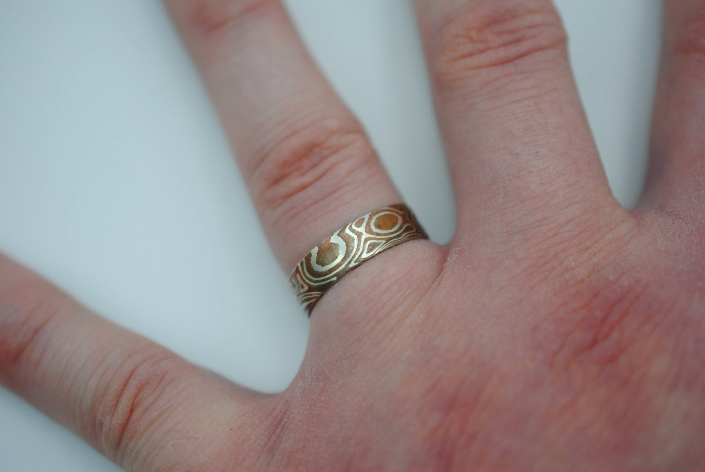 Mokume Gane: Silver and Copper Small Ring