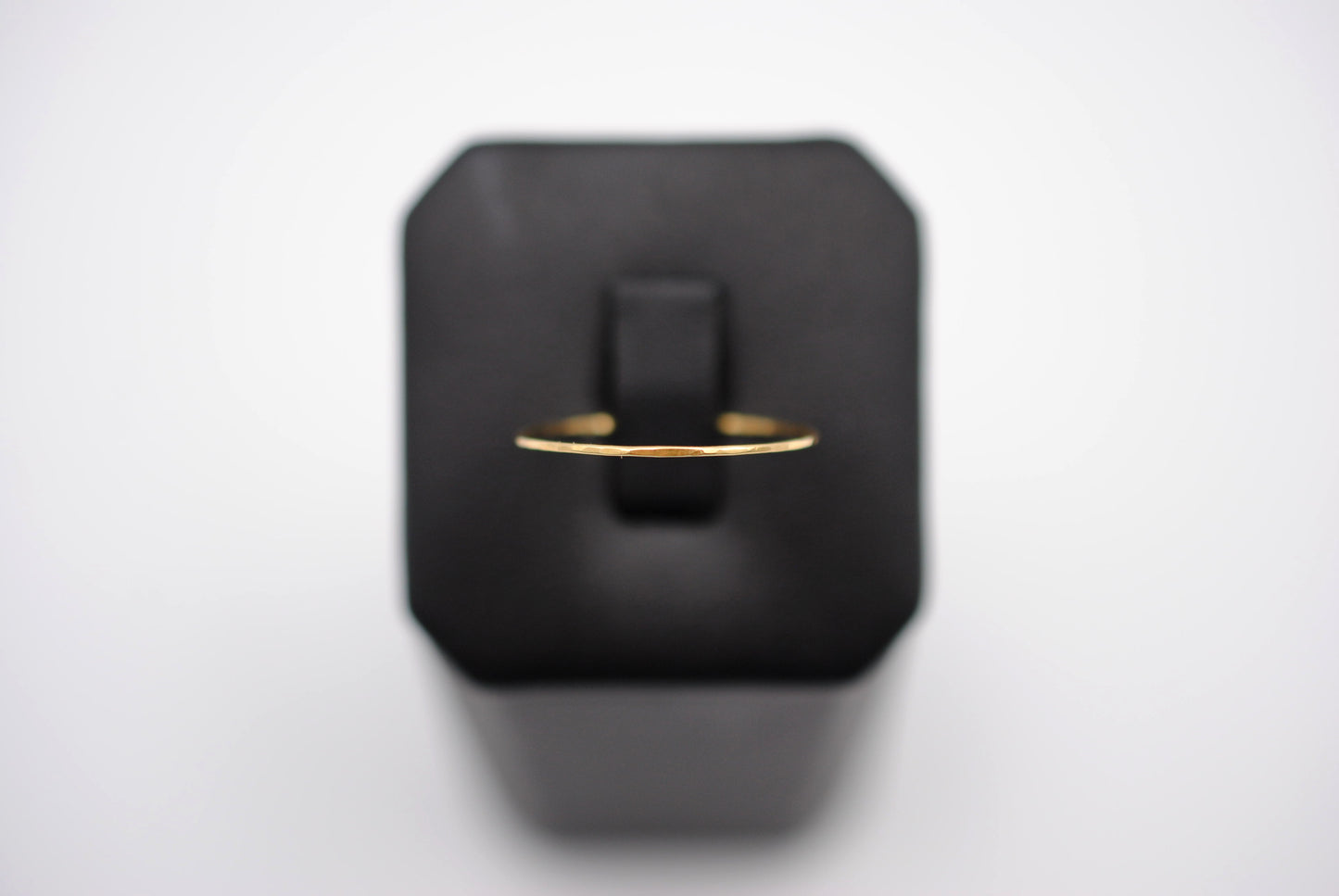 Stacking Ring: Hammered, Ultra Thin, Yellow Gold Finish