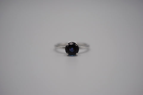 Alexandrite Ring: Round Cut, White Gold, Prong Setting