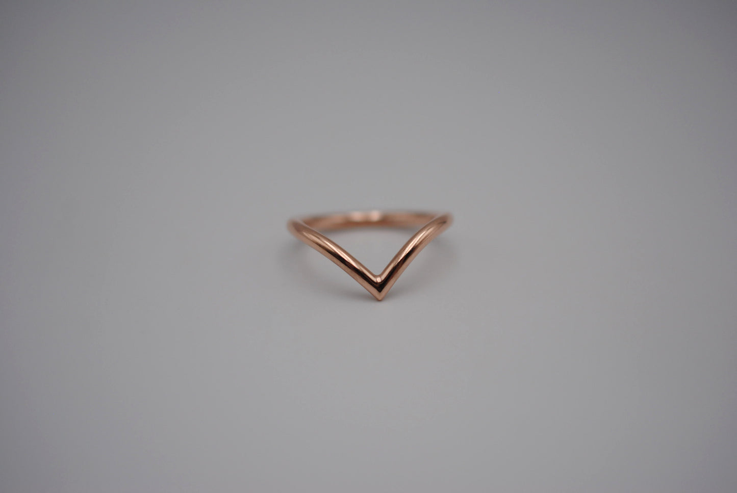 Stacker Ring: Chevron, Rose Gold Fill