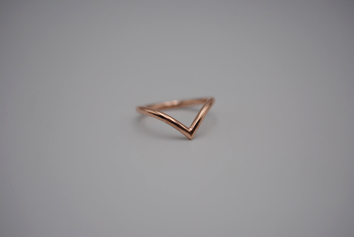 Stacker Ring: Chevron, Rose Gold Fill