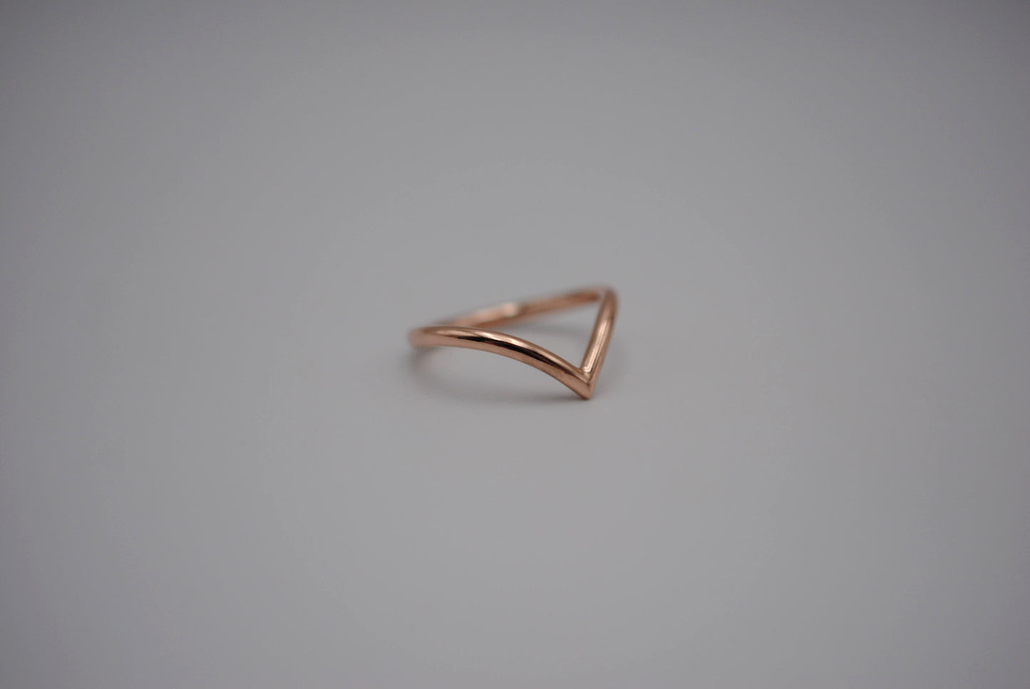 Stacker Ring: Chevron, Rose Gold Fill