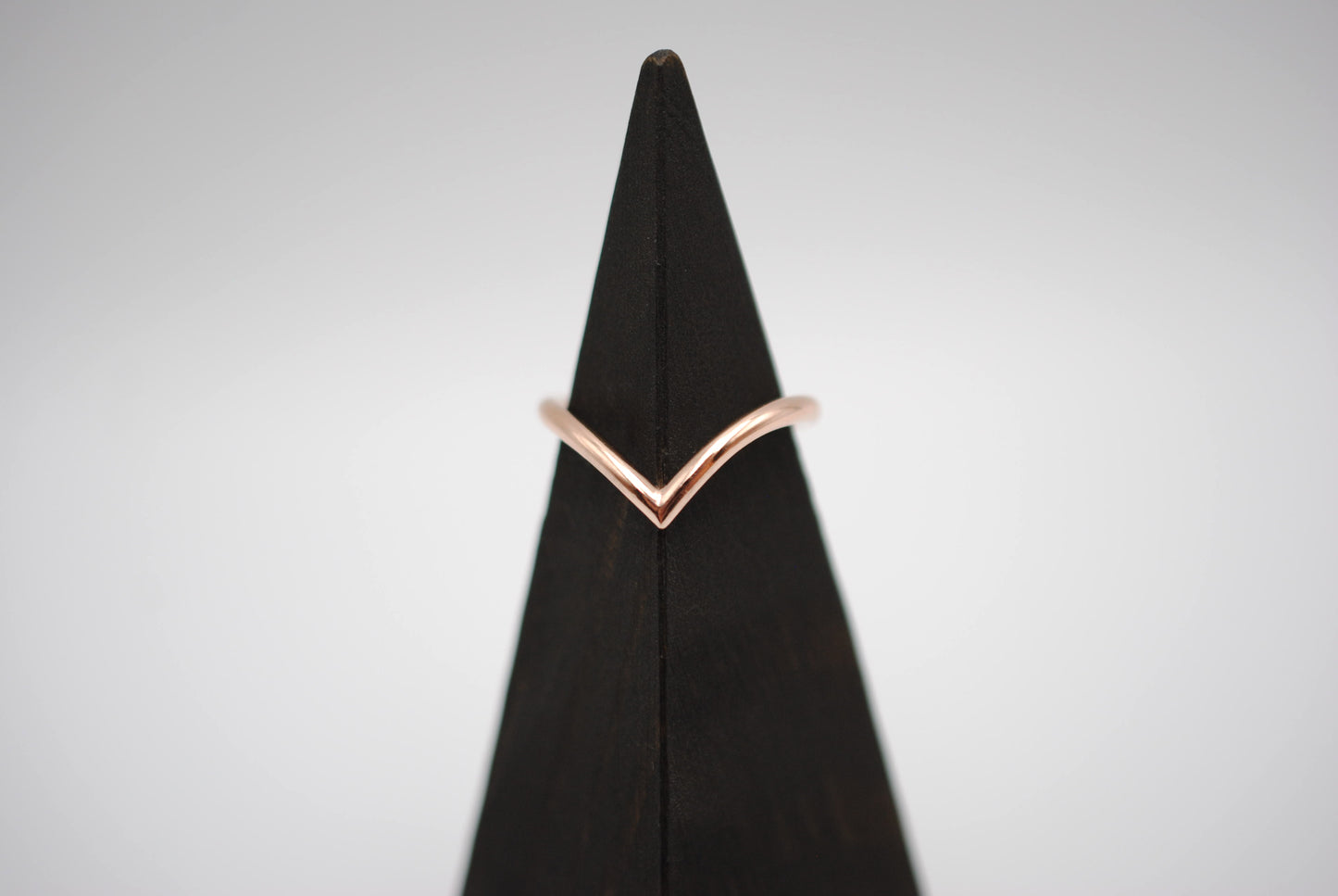 Stacker Ring: Chevron, Rose Gold Fill