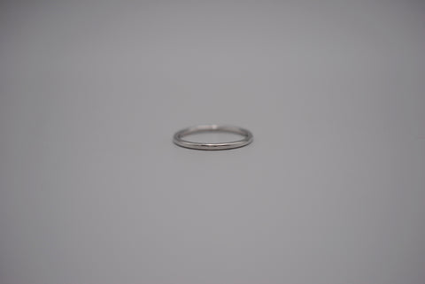 Stacking Ring: Hammered Texture, White Gold, Medium Width