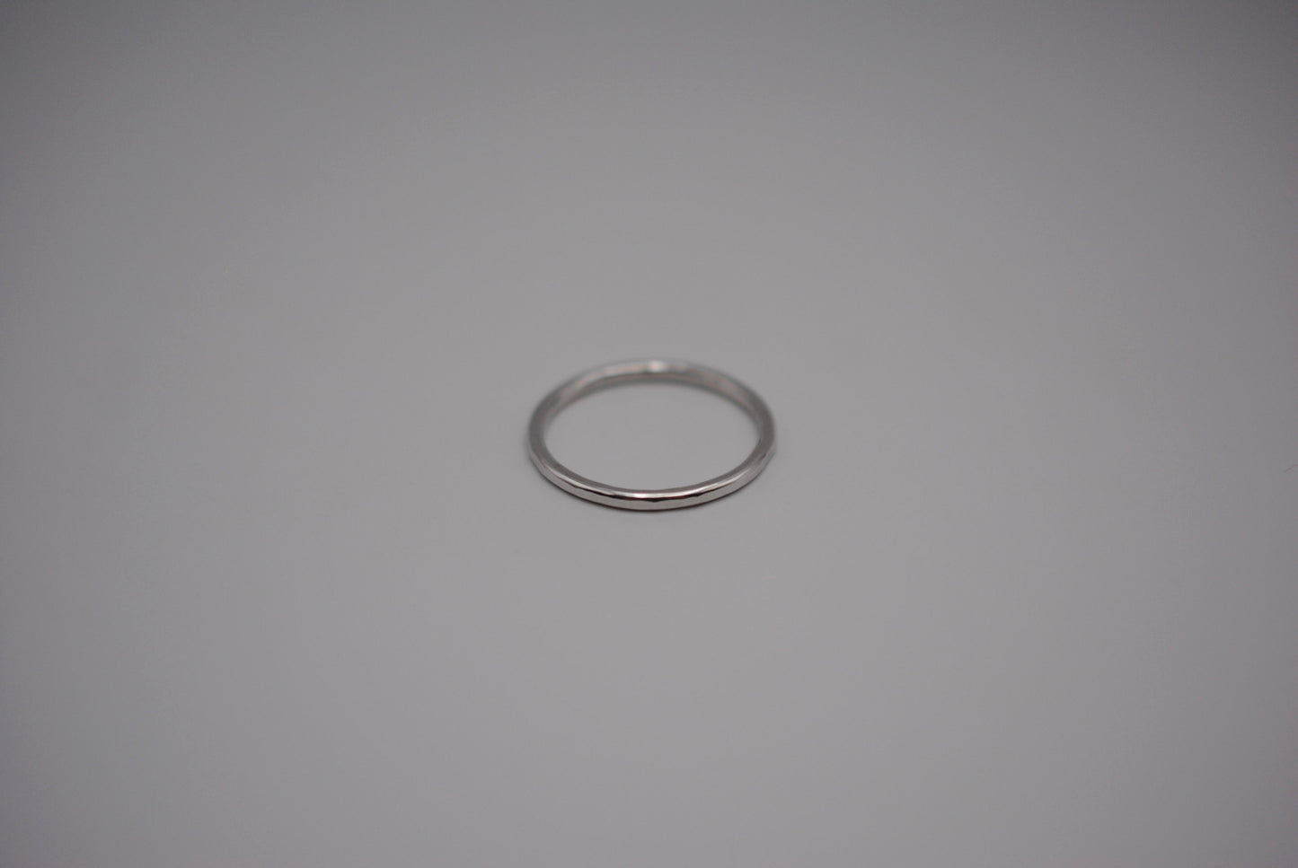 Stacking Ring: Hammered Texture, White Gold, Medium Width