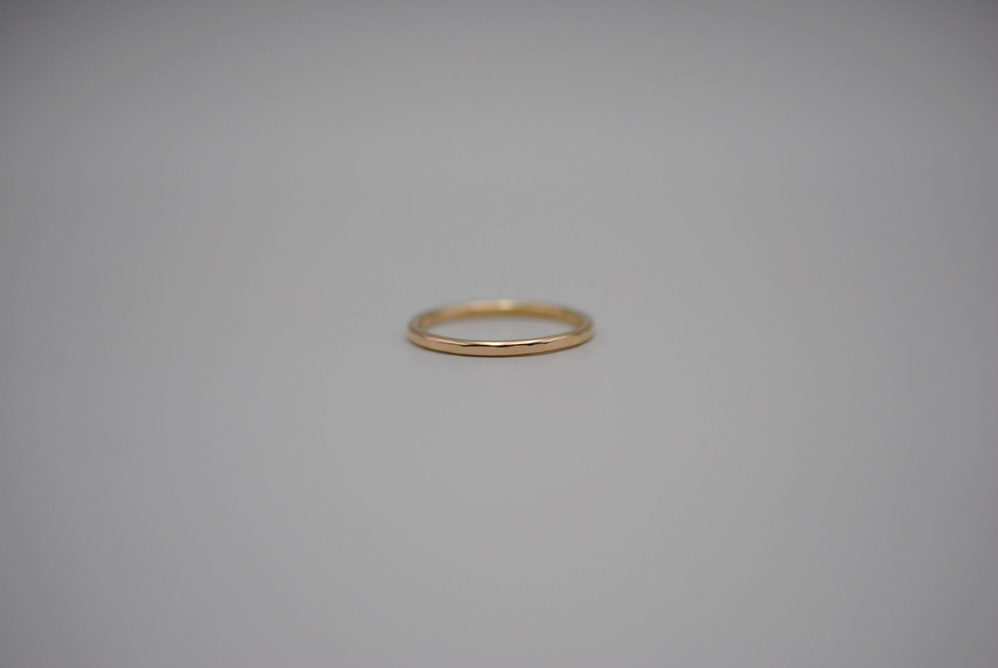 Stacking Ring: Hammered Texture, Yellow Gold, Medium Width