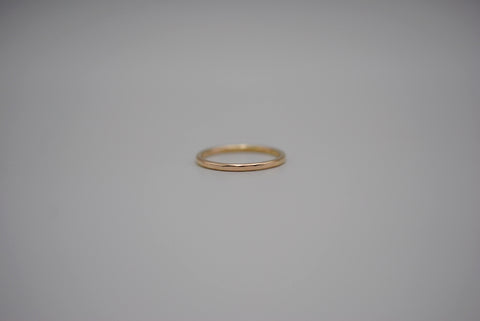 Stacking Ring: Hammered Texture, Yellow Gold, Medium Width