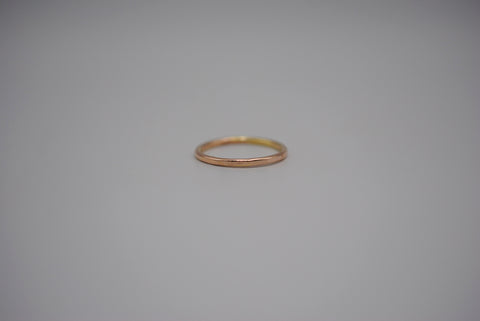 Stacking Ring: Hammered Texture, Rose Gold, Medium Width