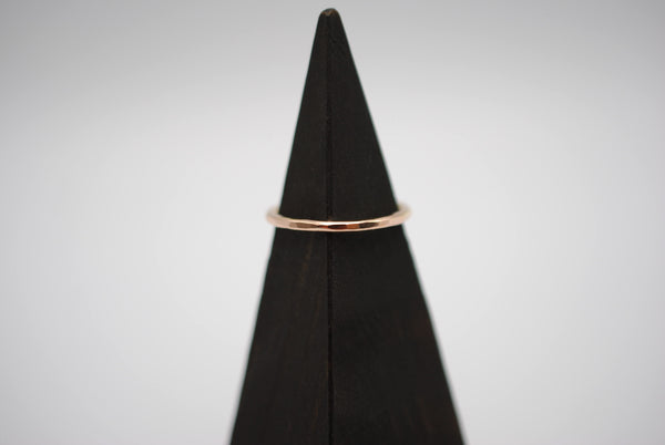 Stacking Ring: Hammered Texture, Rose Gold, Medium Width