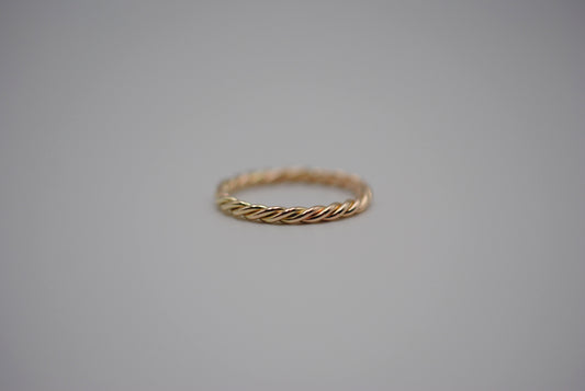 Stacking Ring: Rope and Yellow Gold
