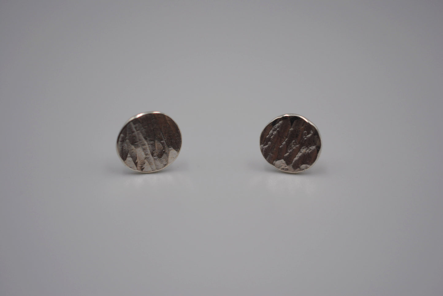 Bark Circle Post Earrings