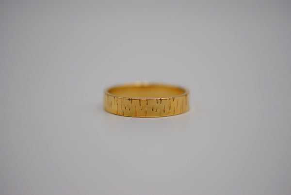 Birch Yellow Gold Band Ring