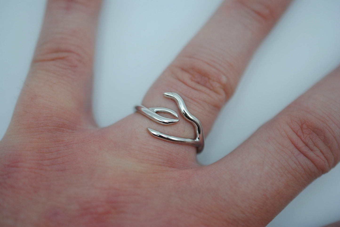 Branch Rhodium Roots Ring