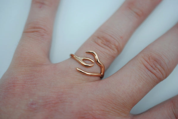 Branch Rose Gold Roots Ring