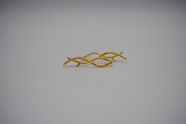 Branch Yellow Gold Dangle Earrings