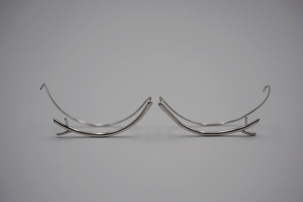 Branch Rhodium Roots Ear Climbers