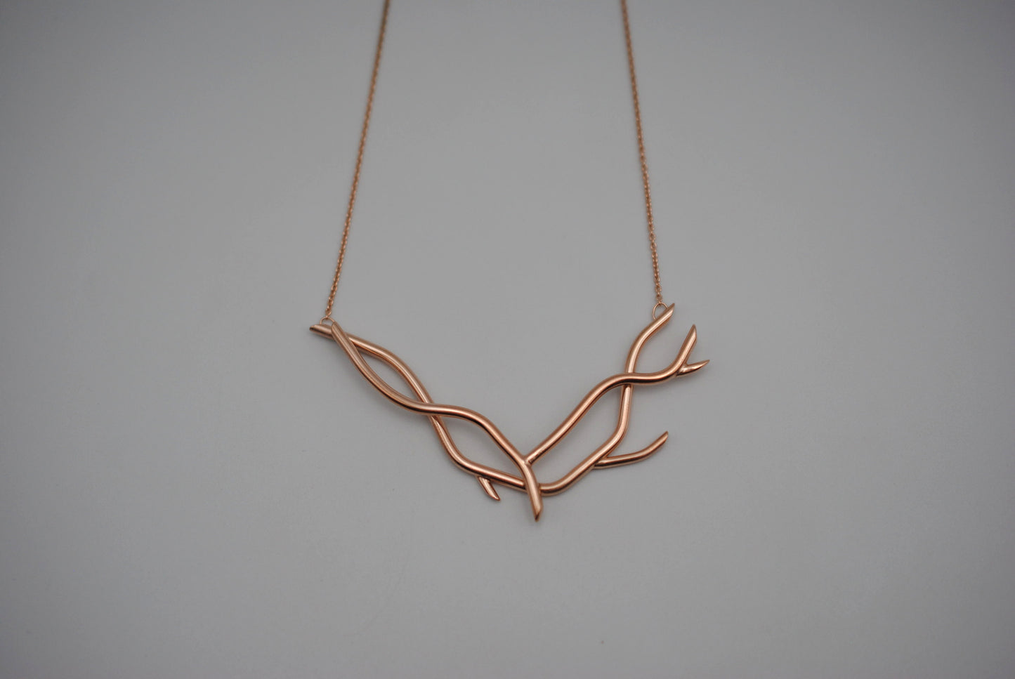 Branching Nest Rose Gold Roots Necklace