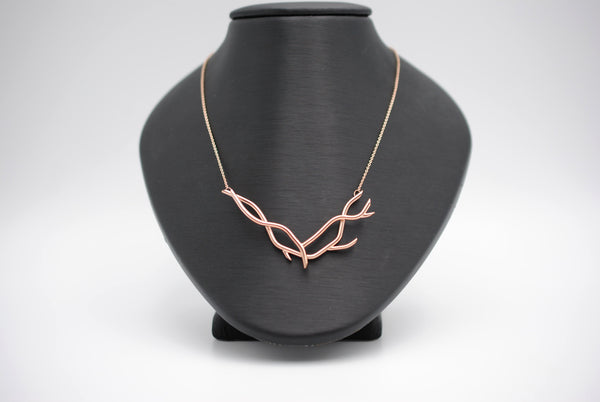 Branching Nest Rose Gold Roots Necklace