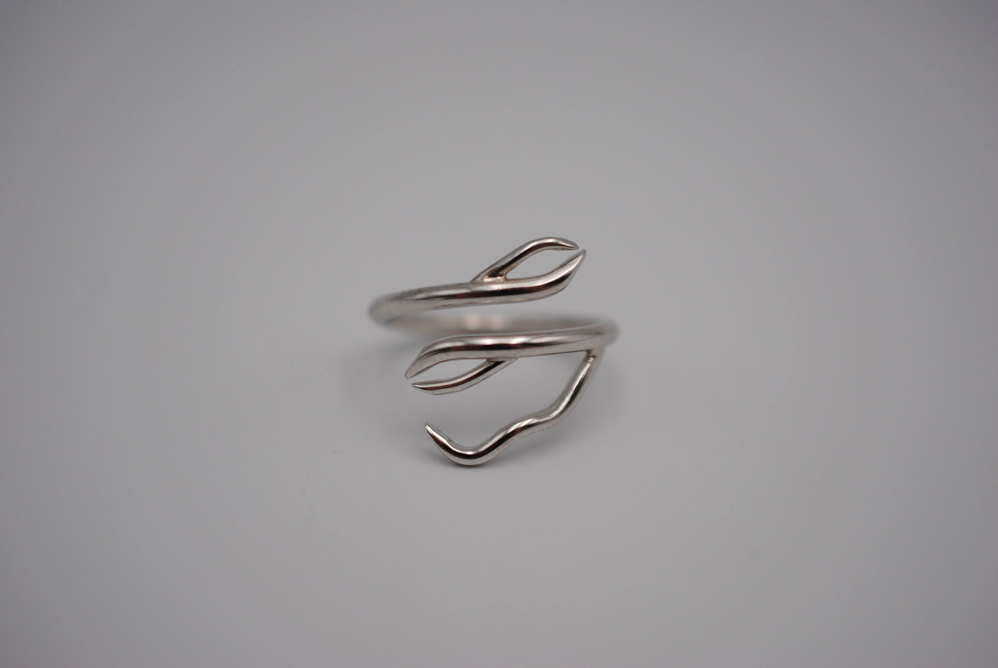 Branching Rhodium Roots Ring