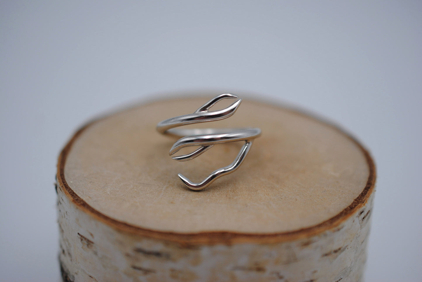 Branching Rhodium Roots Ring