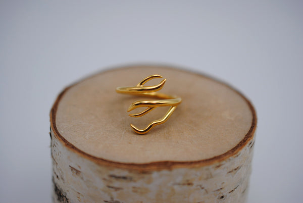 Branching Yellow Gold Roots Ring