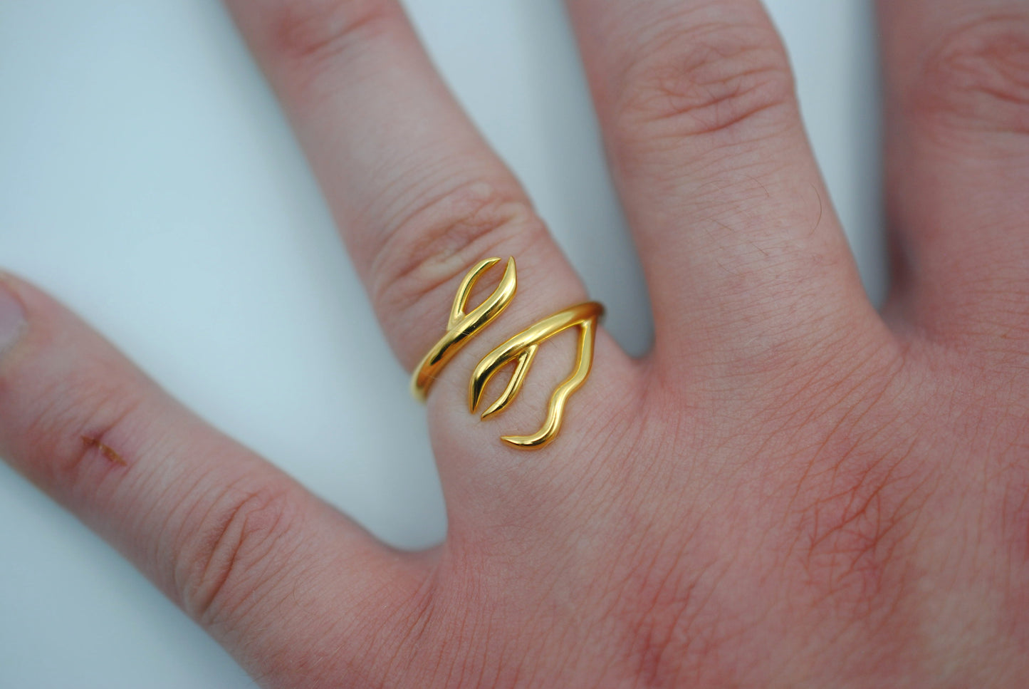 Branching Yellow Gold Roots Ring