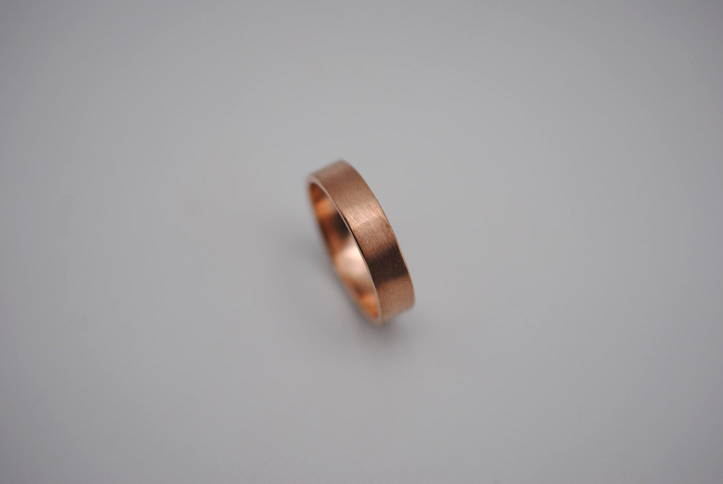 Ring Band: Brushed Texture, Rose Gold Finish, 5mm wide