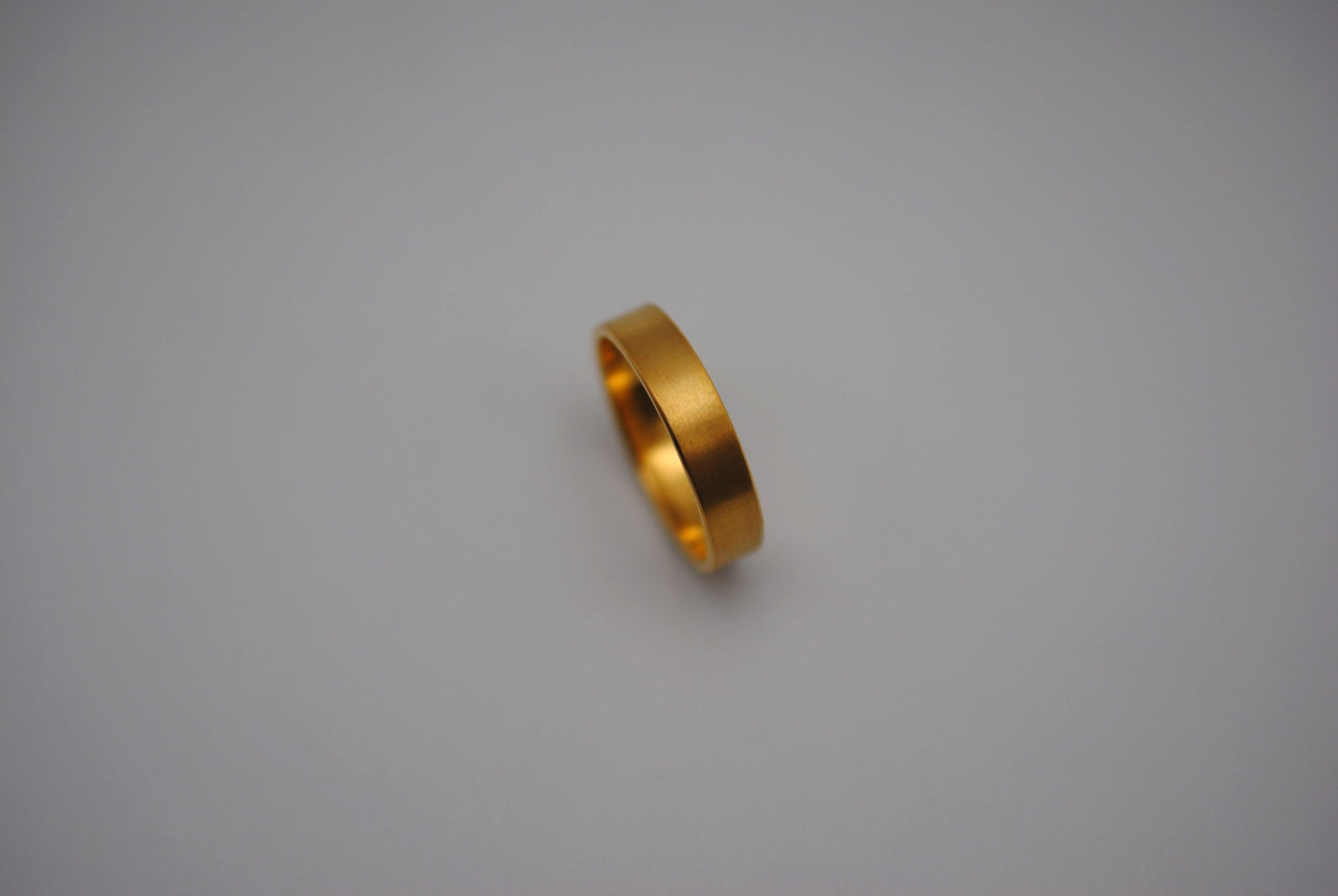 Ring Band: Brushed Texture, Yellow Gold Finish, 5mm Wide