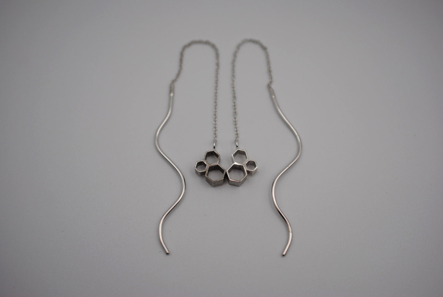 Honeycomb Root Threader Earrings