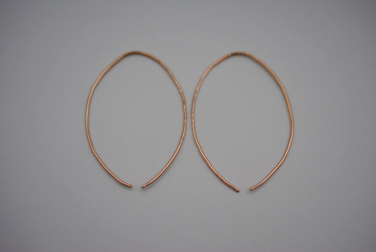 Large Rose Gold Open Hoop Earrings
