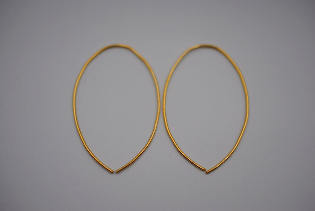 Large Yellow Gold Open Hoop Earrings
