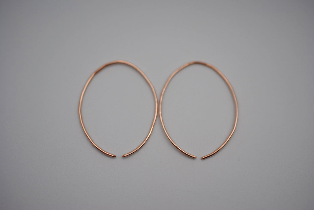 Medium Rose Gold Open Hoop Earrings