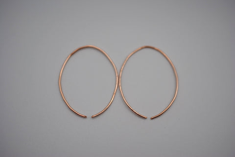 Medium Rose Gold Open Hoop Earrings