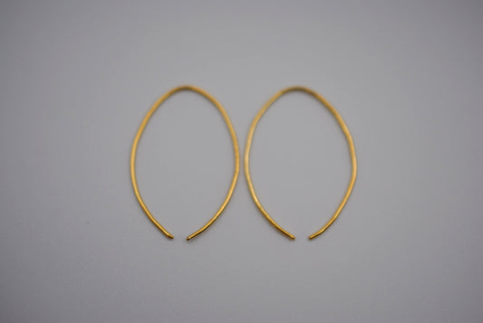 Medium Yellow Gold Open Hoop Earrings