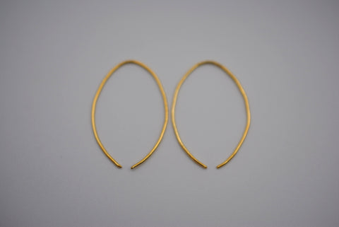 Medium Yellow Gold Open Hoop Earrings