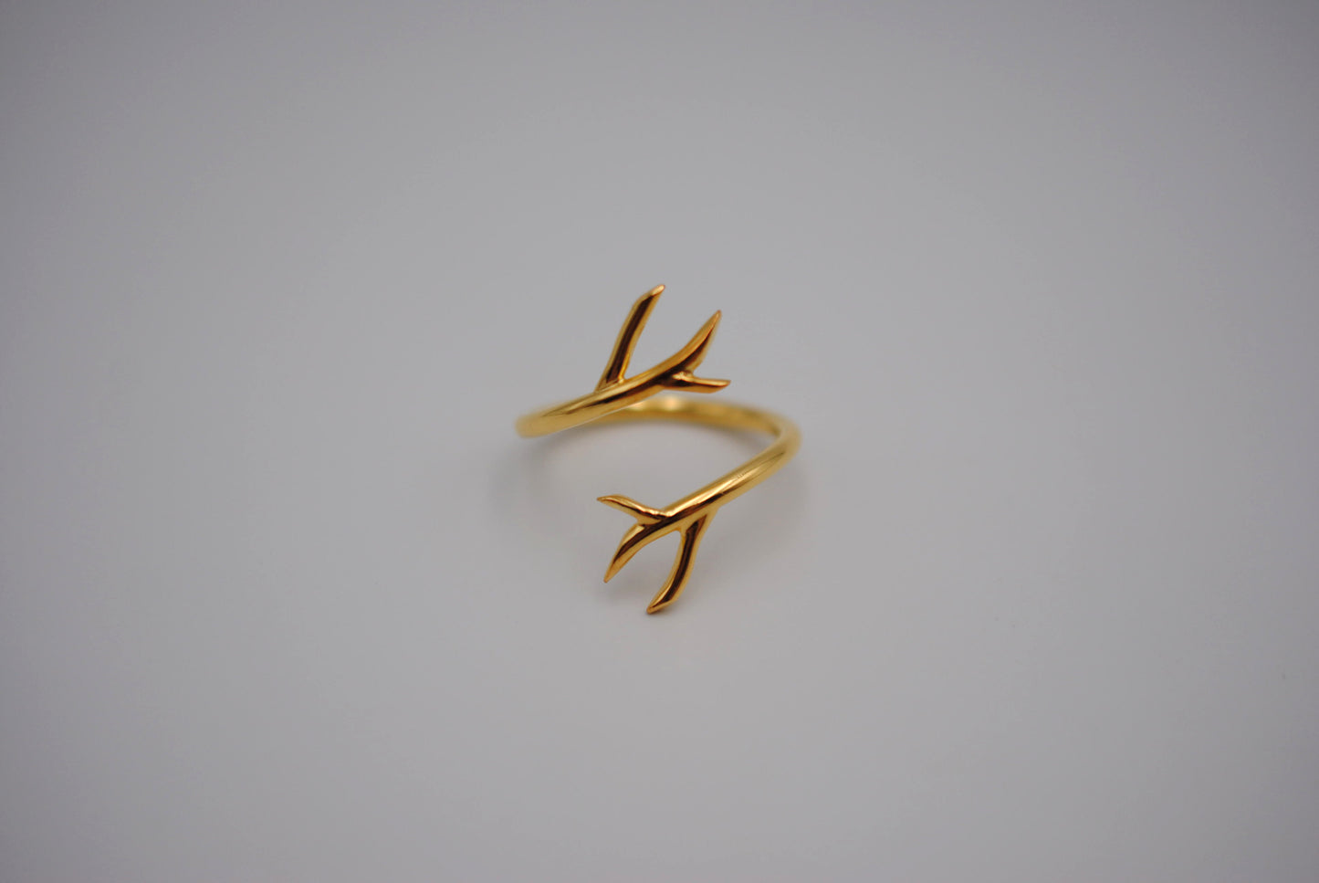 Outward Branch Yellow Gold Roots Ring