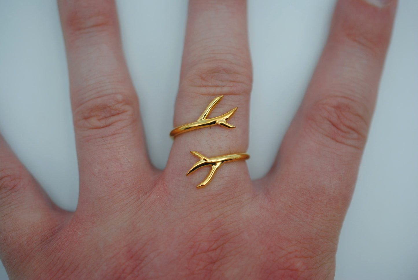 Outward Branch Yellow Gold Roots Ring