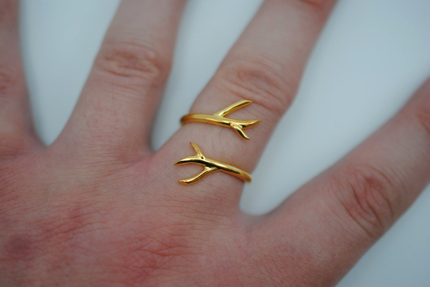 Outward Branch Yellow Gold Roots Ring