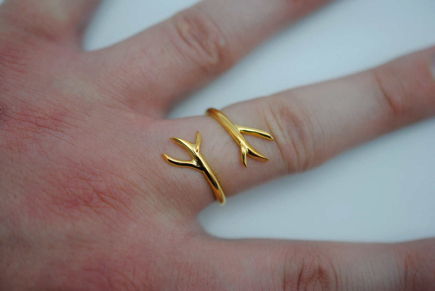 Outward Branch Yellow Gold Roots Ring