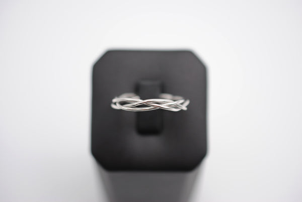 Rhodium Braid Ring