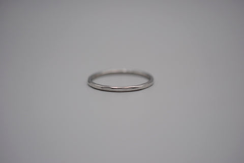 Thick Rhodium Stacker Ring
